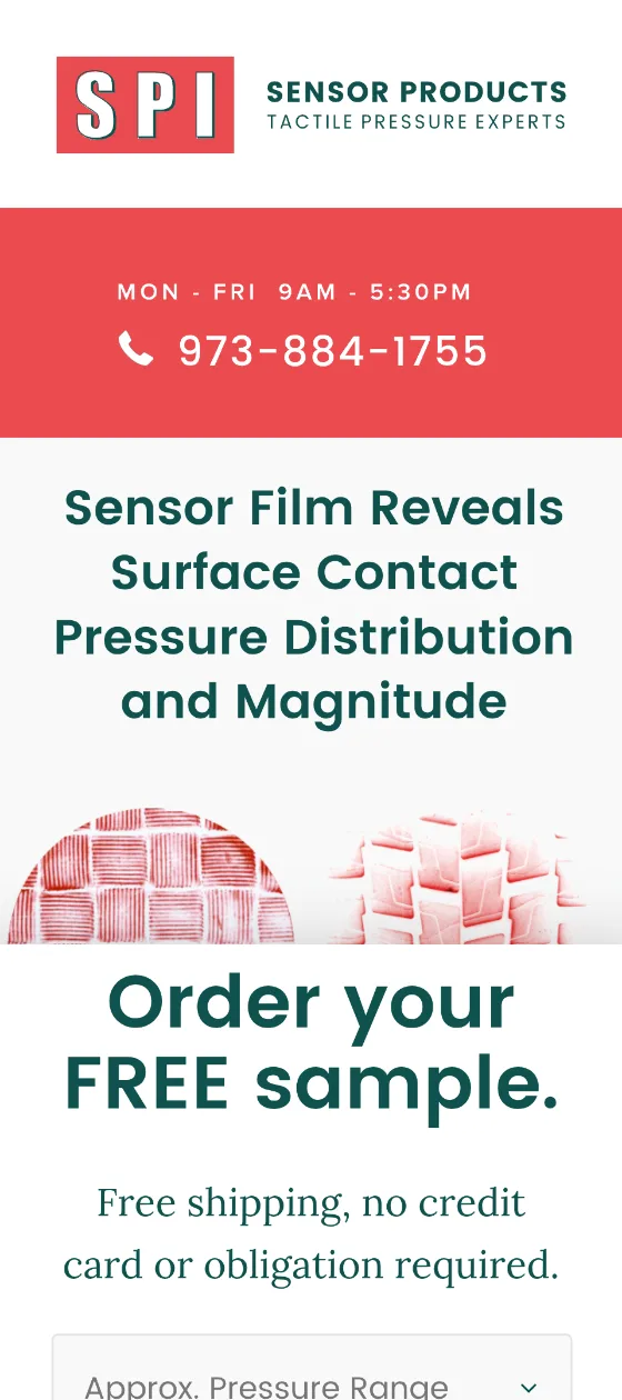 The same landing page shown on a phone