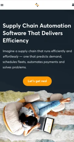 The same homepage rendered on a phone